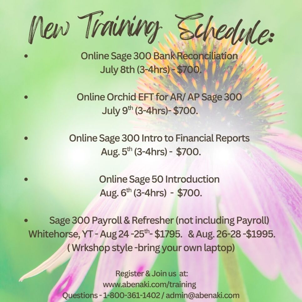 Summer Training Schedule